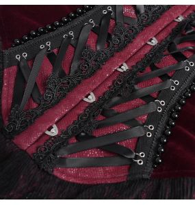 Corset 'Guinevere' Rouge et Noir