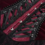 Corset 'Guinevere' Rouge et Noir