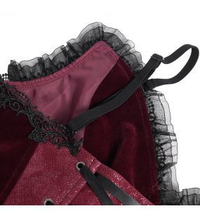 Corset 'Guinevere' Rouge et Noir