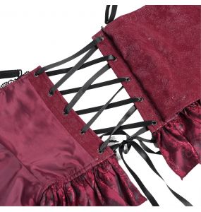 Corset 'Guinevere' Rouge et Noir