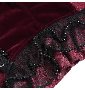 Corset 'Guinevere' Rouge et Noir