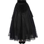 Longue Jupe 'Guinevere' en Velours Noir