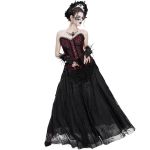 Longue Jupe 'Guinevere' en Velours Noir