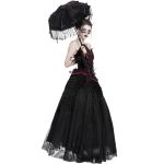 Longue Jupe 'Guinevere' en Velours Noir