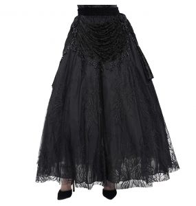Black Velvet 'Guinevere' Long Skirt