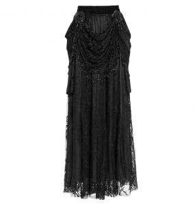 Black Velvet 'Guinevere' Long Skirt