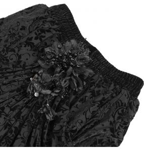 Longue Jupe 'Guinevere' en Velours Noir