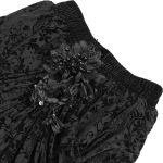 Longue Jupe 'Guinevere' en Velours Noir