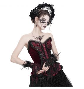 Black Feathers and Flowers 'Guinevere' Headband