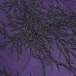 Longue Jupe 'Guinevere' en Velours Noir et Mauve