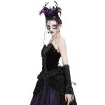 Couronne 'Guenièvre' en Plumes Noires et Violettes