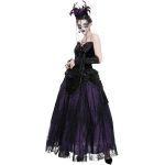 Couronne 'Guenièvre' en Plumes Noires et Violettes