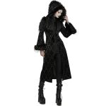 Manteau Gothique 'Leane' en Jacquard Noir