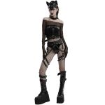 Black 'Enigma' Mesh Top