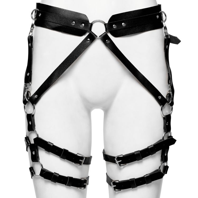 Harnais Taille et Cuisses 'Punk Fox' Noir