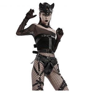 Harnais Taille et Cuisses 'Punk Fox' Noir