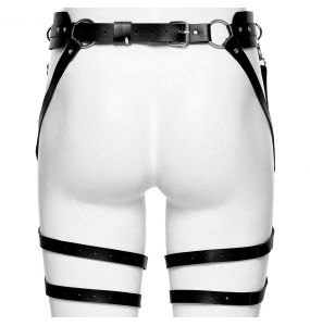 Harnais Taille et Cuisses 'Punk Fox' Noir