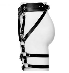 Harnais Taille et Cuisses 'Punk Fox' Noir