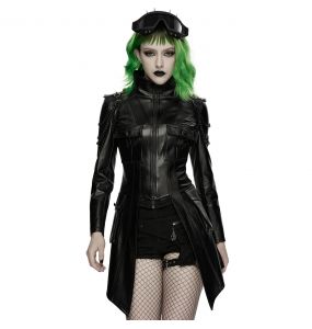 Black 'Jezebel' Vegan Leather Jacket
