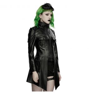 Veste 'Jezebel' en Simili Cuir Noir