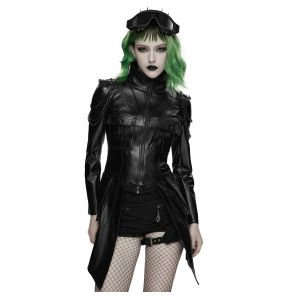 Veste 'Jezebel' en Simili Cuir Noir