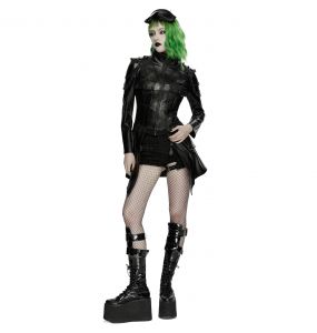 Veste 'Jezebel' en Simili Cuir Noir