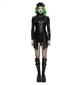 Veste 'Jezebel' en Simili Cuir Noir