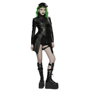 Veste 'Jezebel' en Simili Cuir Noir