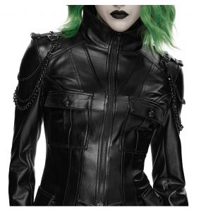 Veste 'Jezebel' en Simili Cuir Noir