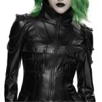 Veste 'Jezebel' en Simili Cuir Noir