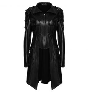 Veste 'Jezebel' en Simili Cuir Noir