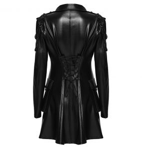 Veste 'Jezebel' en Simili Cuir Noir