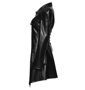 Veste 'Jezebel' en Simili Cuir Noir