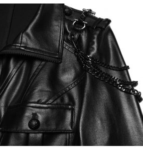 Veste 'Jezebel' en Simili Cuir Noir
