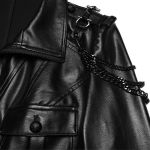 Veste 'Jezebel' en Simili Cuir Noir