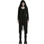 Manteau Asymétrique 'Gothic Decadent' en Maille Noire