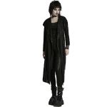 Manteau Asymétrique 'Gothic Decadent' en Maille Noire