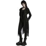 Manteau Asymétrique 'Gothic Decadent' en Maille Noire