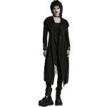 Manteau Asymétrique 'Gothic Decadent' en Maille Noire
