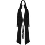 Manteau Asymétrique 'Gothic Decadent' en Maille Noire