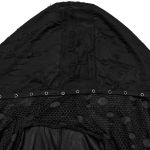 Manteau Asymétrique 'Gothic Decadent' en Maille Noire