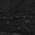 Manteau Asymétrique 'Gothic Decadent' en Maille Noire