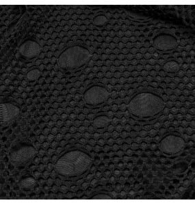 Manteau Asymétrique 'Gothic Decadent' en Maille Noire