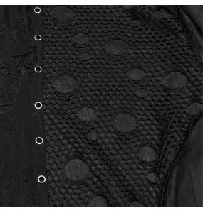 Manteau Asymétrique 'Gothic Decadent' en Maille Noire