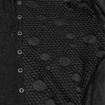 Manteau Asymétrique 'Gothic Decadent' en Maille Noire