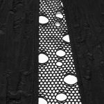 Manteau Asymétrique 'Gothic Decadent' en Maille Noire