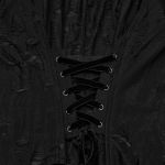 Manteau Asymétrique 'Gothic Decadent' en Maille Noire