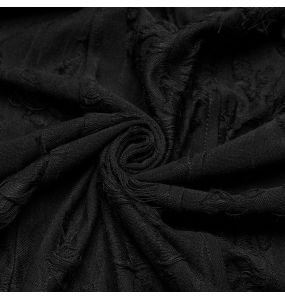 Manteau Asymétrique 'Gothic Decadent' en Maille Noire
