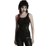 Ceinture Corset Entrelacée 'Magena' en Sergé Noir