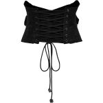 Ceinture Corset Entrelacée 'Magena' en Sergé Noir